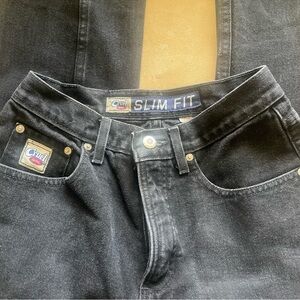 2 pair of Cruel girl jeans, black and med wash